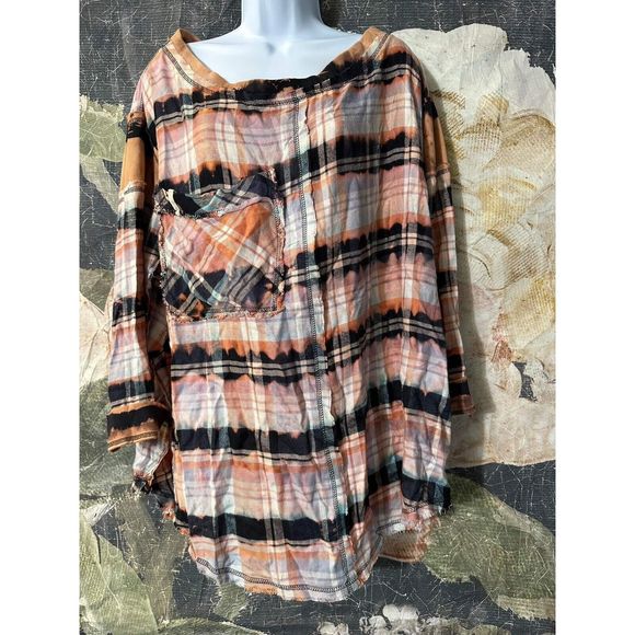 Free People Tops - Free People x All Intimately Fresh In Flannel Pullover Size S